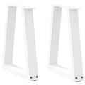 vidaXL Nogi do stolika kawowego w kształcie litery V 2 szt. Białe 38x(42-43,3) cm Stal