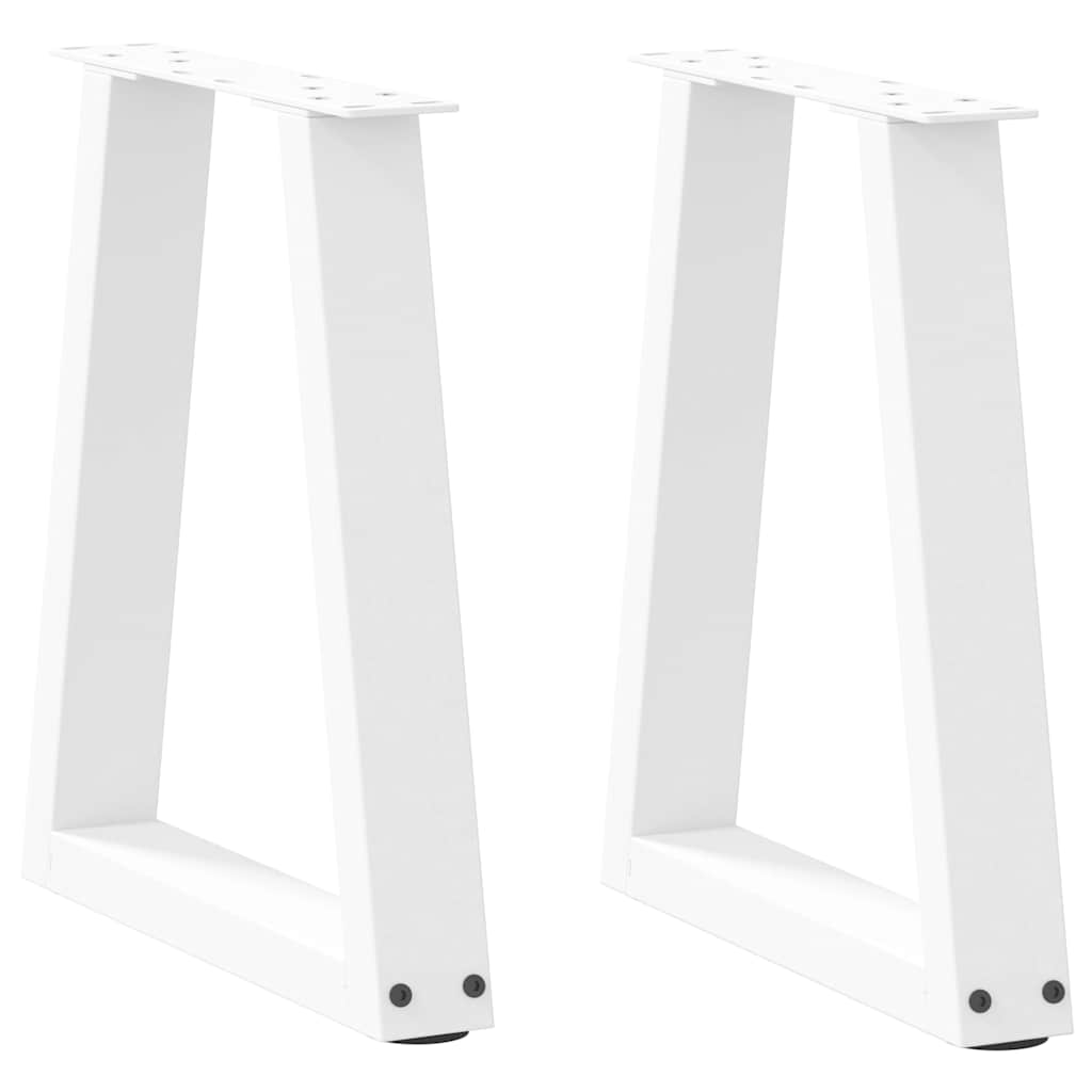 vidaXL Nogi do stolika kawowego w kształcie litery V 2 szt. Białe 38x(42-43,3) cm Stal