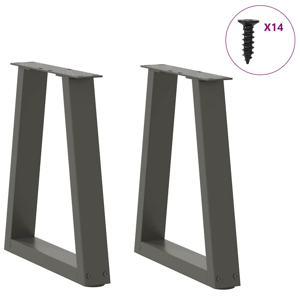 vidaXL Nogi do stolika kawowego w kształcie litery V 2 szt. Antracyt 38x(42-43,3) cm Stal