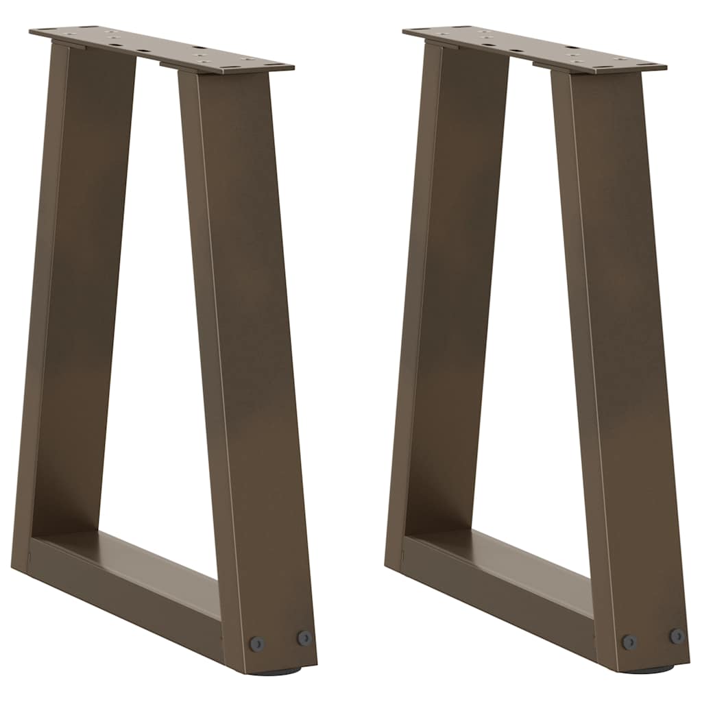 vidaXL Nogi do stolika kawowego w kształcie litery V 2 szt. Naturalna stal 38x(42-43,3) cm Stal