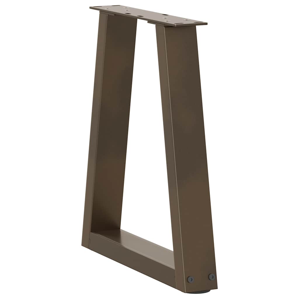 vidaXL Nogi do stolika kawowego w kształcie litery V 2 szt. Naturalna stal 38x(42-43,3) cm Stal