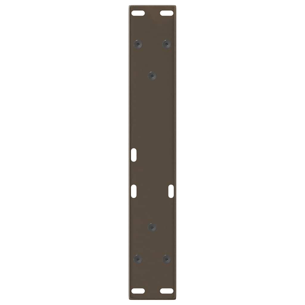vidaXL Nogi do stolika kawowego w kształcie litery V 2 szt. Naturalna stal 38x(42-43,3) cm Stal