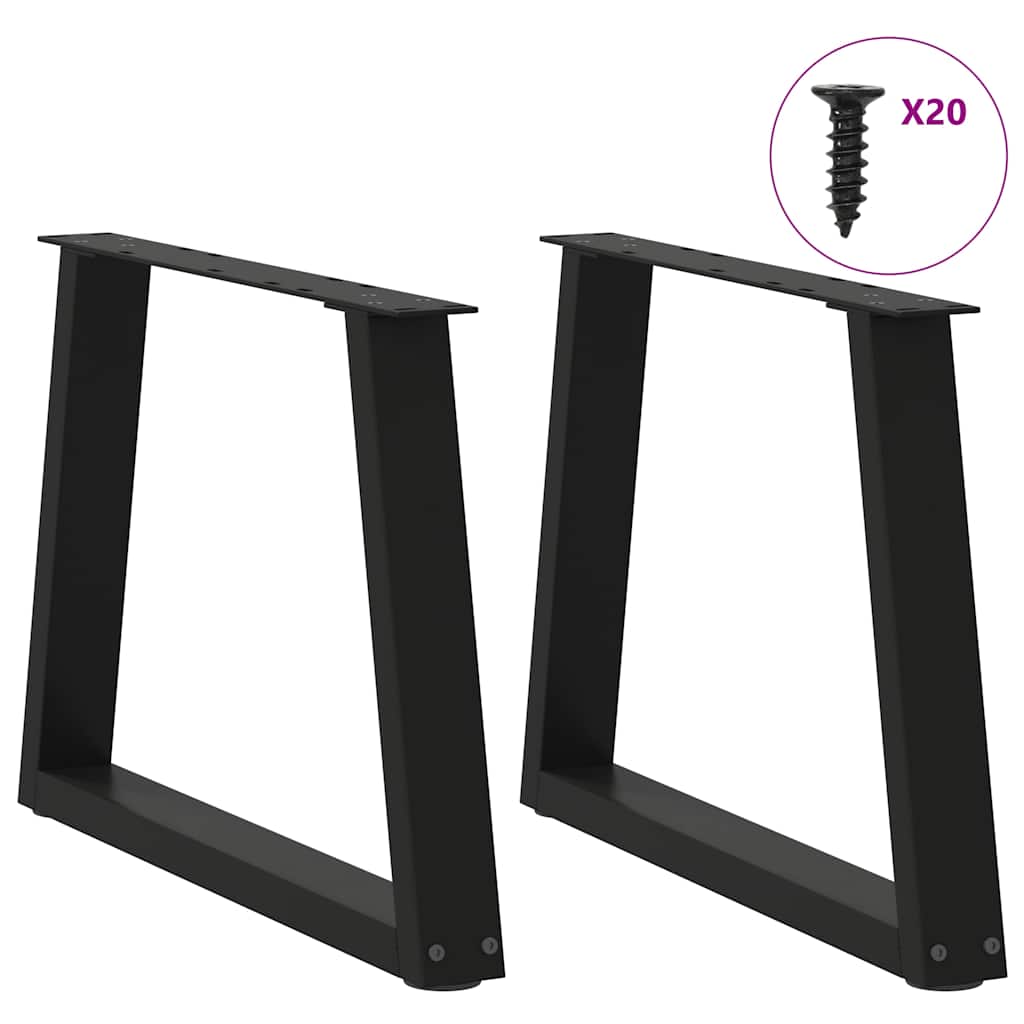 vidaXL Nogi do stolika kawowego w kształcie litery V 2 szt. Czarne 50x(42-43,3) cm Stal