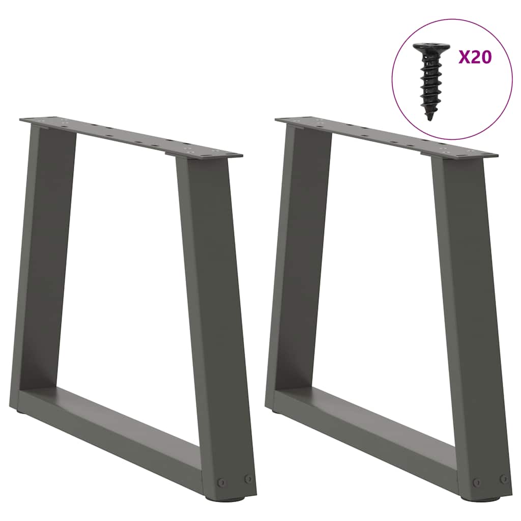 vidaXL Nogi do stolika kawowego w kształcie litery V 2 szt. Antracyt 50x(42-43,3) cm Stal