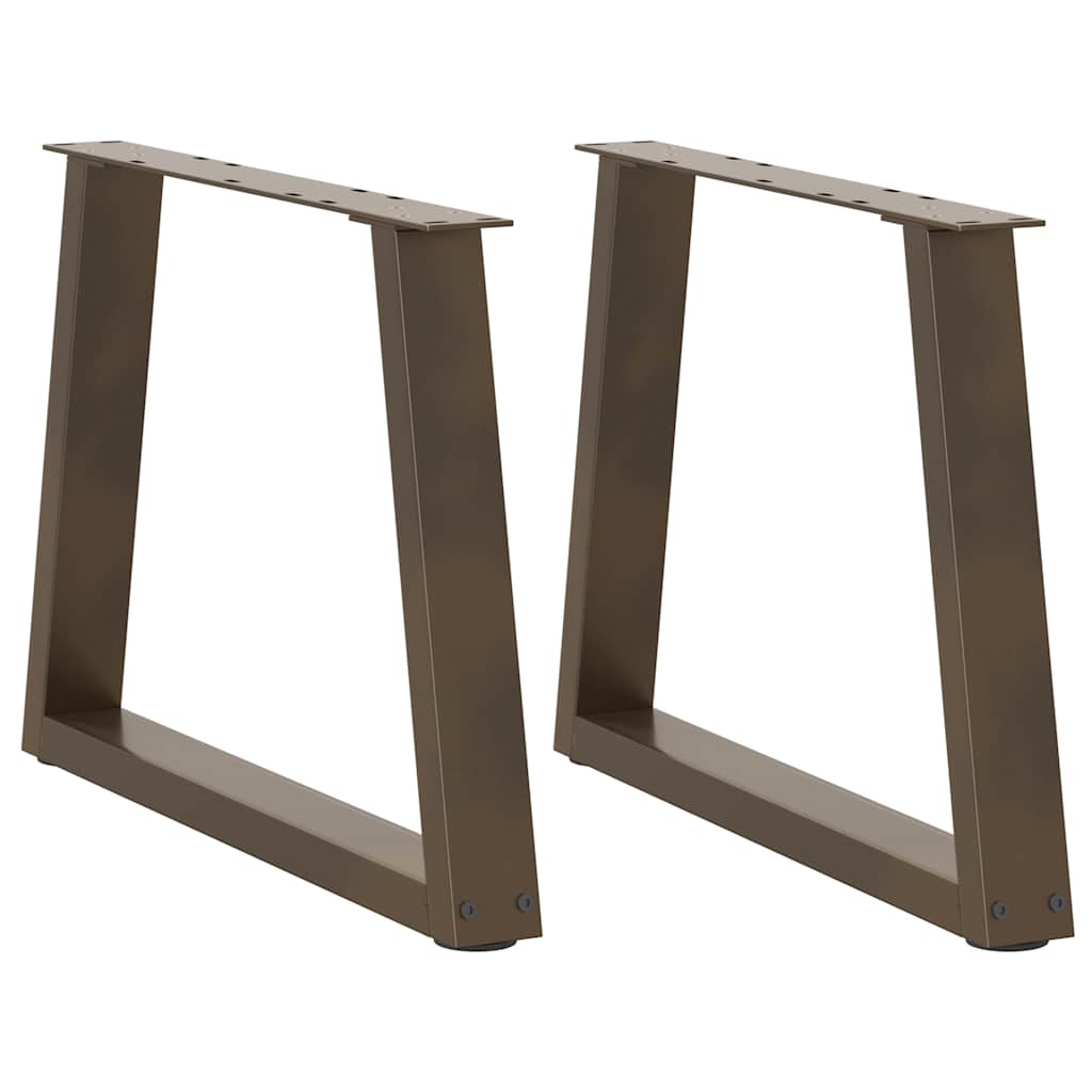 vidaXL Nogi do stolika kawowego w kształcie litery V 2 szt. Naturalna stal 50x(42-43,3) cm Stal