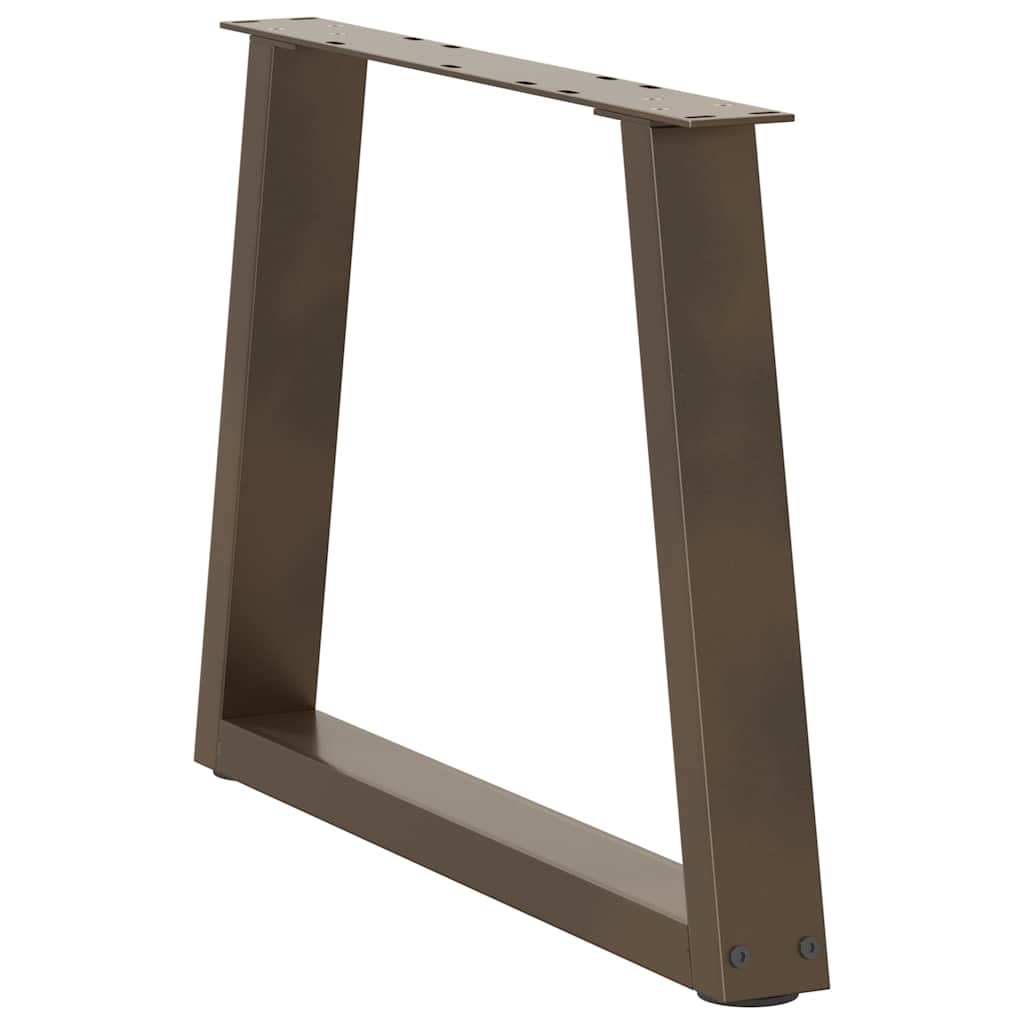 vidaXL Nogi do stolika kawowego w kształcie litery V 2 szt. Naturalna stal 50x(42-43,3) cm Stal
