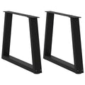 vidaXL Nogi do stolika kawowego w kształcie litery V 2 szt. Czarne 60x(42-43,3) cm Stal
