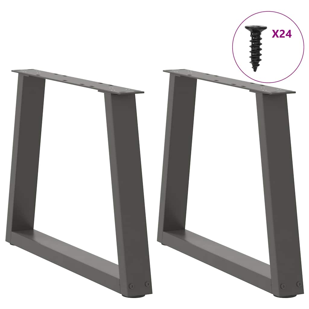 vidaXL Nogi do stolika kawowego w kształcie litery V 2 szt. Antracyt 60x(42-43,3) cm Stal