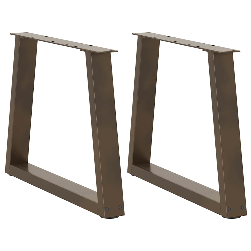 vidaXL Nogi do stolika kawowego w kształcie litery V 2 szt. Naturalna stal 60x(42-43,3) cm Stal