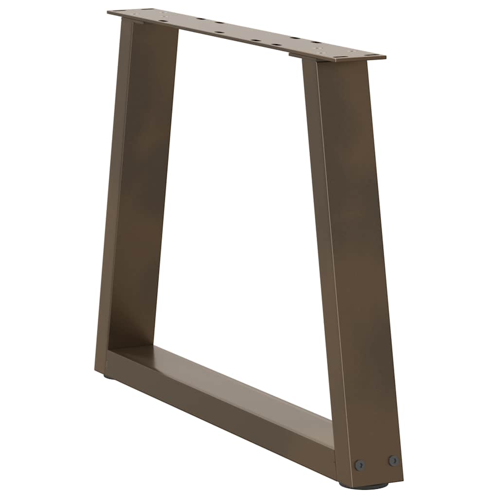 vidaXL Nogi do stolika kawowego w kształcie litery V 2 szt. Naturalna stal 60x(42-43,3) cm Stal