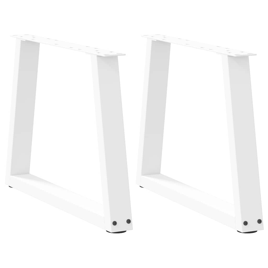 vidaXL Nogi do stolika kawowego w kształcie litery V 2 szt. Białe 70x(42-43,3) cm Stal