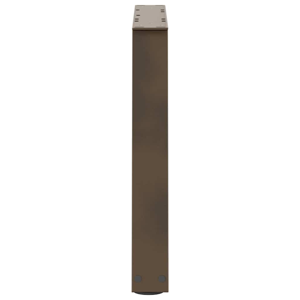 vidaXL Nogi do stolika kawowego w kształcie litery V 2 szt. Naturalna stal 70x(42-43,3) cm Stal