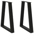 vidaXL Nogi do stołu jadalnego w kształcie litery V 2 szt. Czarne 50x(72-73,3) cm Stal