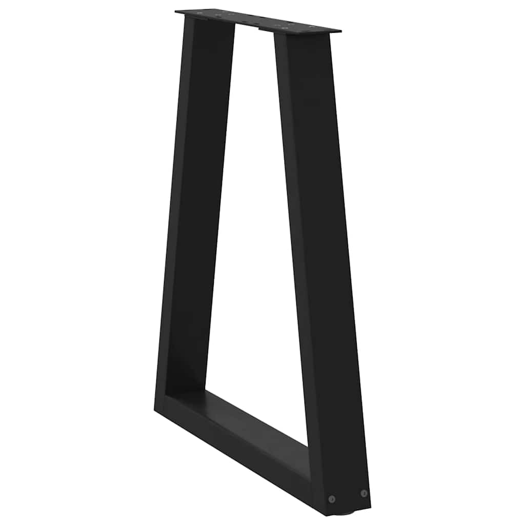 vidaXL Nogi do stołu jadalnego w kształcie litery V 2 szt. Czarne 50x(72-73,3) cm Stal