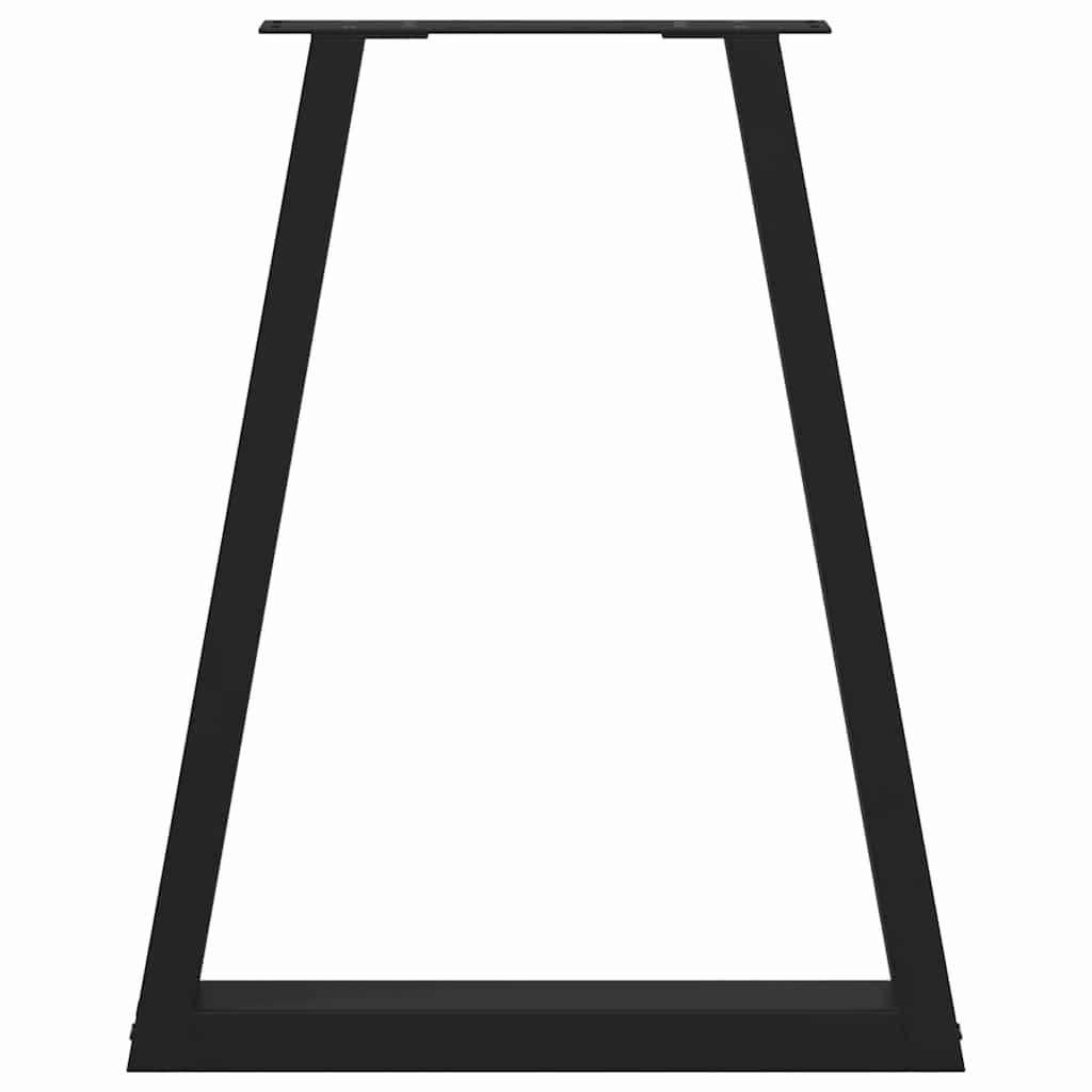vidaXL Nogi do stołu jadalnego w kształcie litery V 2 szt. Czarne 50x(72-73,3) cm Stal