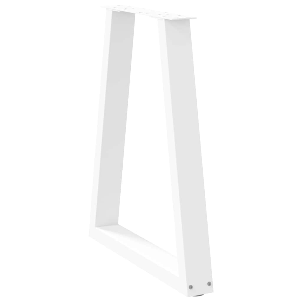 vidaXL Nogi do stołu jadalnego w kształcie litery V 2 szt. Białe 50x(72-73,3) cm Stal
