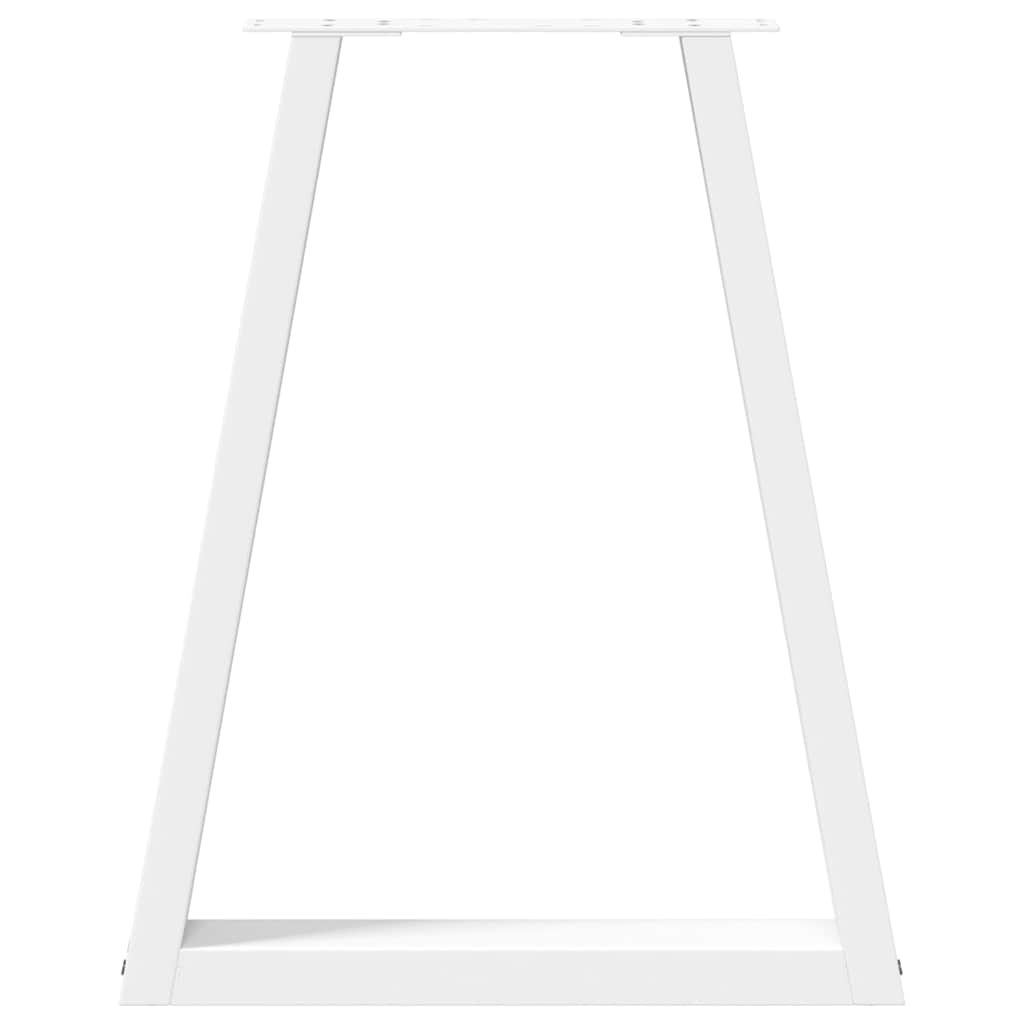 vidaXL Nogi do stołu jadalnego w kształcie litery V 2 szt. Białe 50x(72-73,3) cm Stal