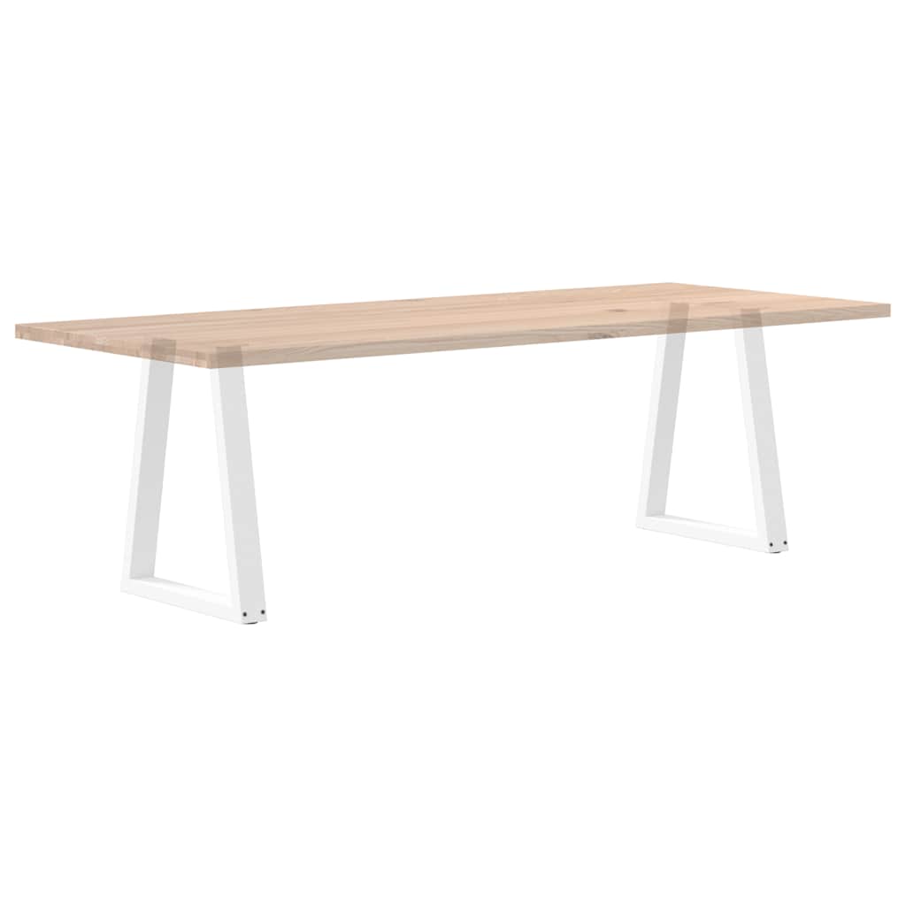 vidaXL Nogi do stołu jadalnego w kształcie litery V 2 szt. Białe 50x(72-73,3) cm Stal