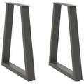 vidaXL Nogi do stołu jadalnego w kształcie litery V 2 szt. Antracyt 50x(72-73,3) cm Stal