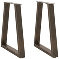 vidaXL Nogi do stołu jadalnego w kształcie litery V 2 szt. Naturalna stal 50x(72-73,3) cm Stal