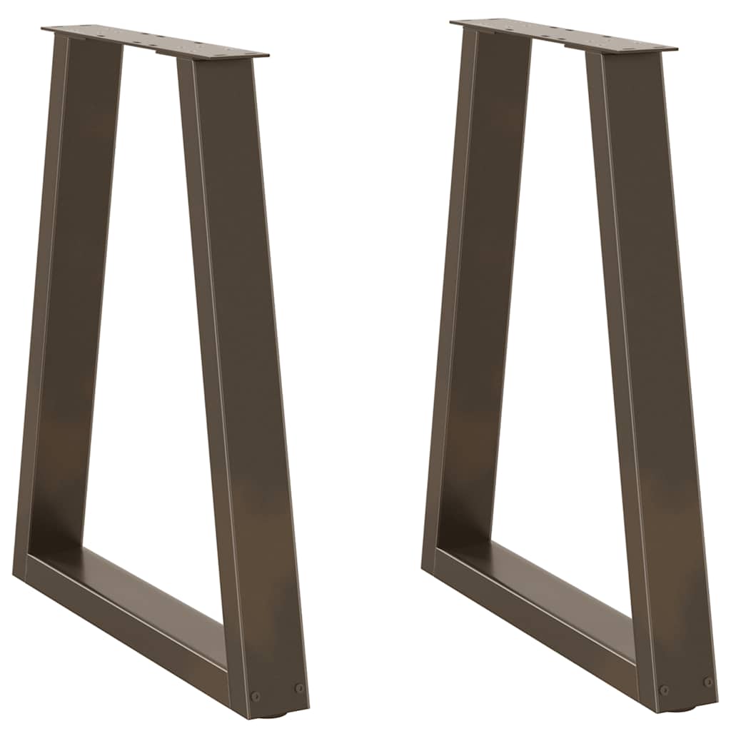 vidaXL Nogi do stołu jadalnego w kształcie litery V 2 szt. Naturalna stal 50x(72-73,3) cm Stal