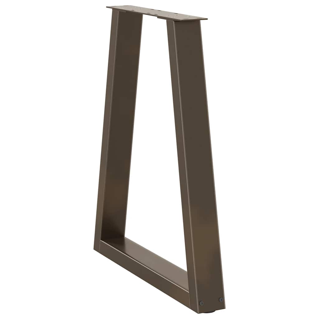 vidaXL Nogi do stołu jadalnego w kształcie litery V 2 szt. Naturalna stal 50x(72-73,3) cm Stal