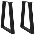 vidaXL Nogi do stołu jadalnego w kształcie litery V 2 szt. Czarne 60x(72-73,3) cm Stal