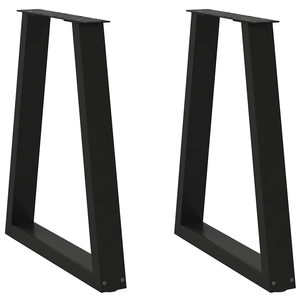 vidaXL Nogi do stołu jadalnego w kształcie litery V 2 szt. Czarne 60x(72-73,3) cm Stal