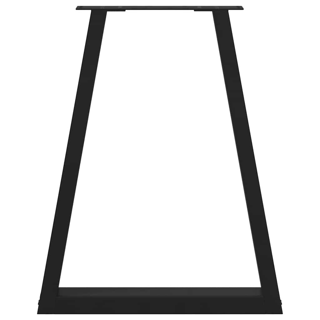 vidaXL Nogi do stołu jadalnego w kształcie litery V 2 szt. Czarne 60x(72-73,3) cm Stal