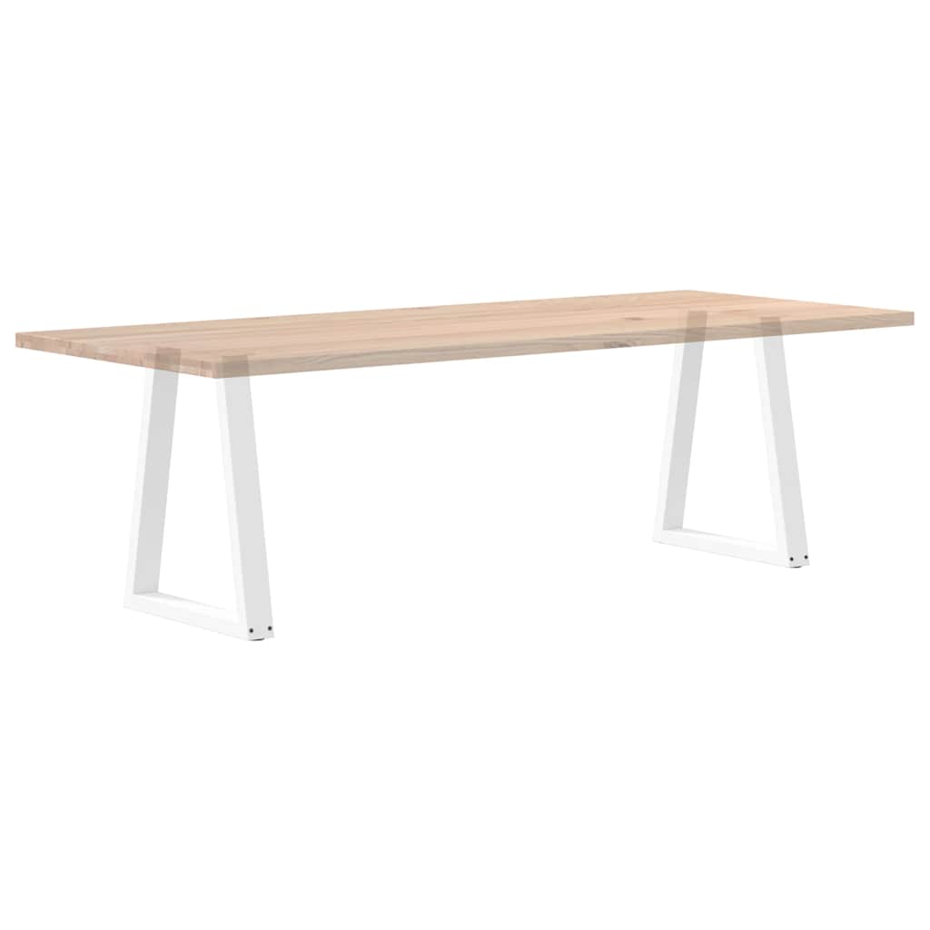 vidaXL Nogi do stołu jadalnego w kształcie litery V 2 szt. Białe 60x(72-73,3) cm Stal