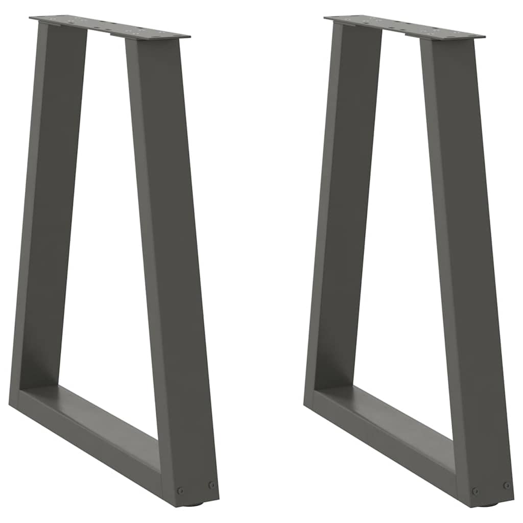 vidaXL Nogi do stołu jadalnego w kształcie litery V 2 szt. Antracyt 60x(72-73,3) cm Stal