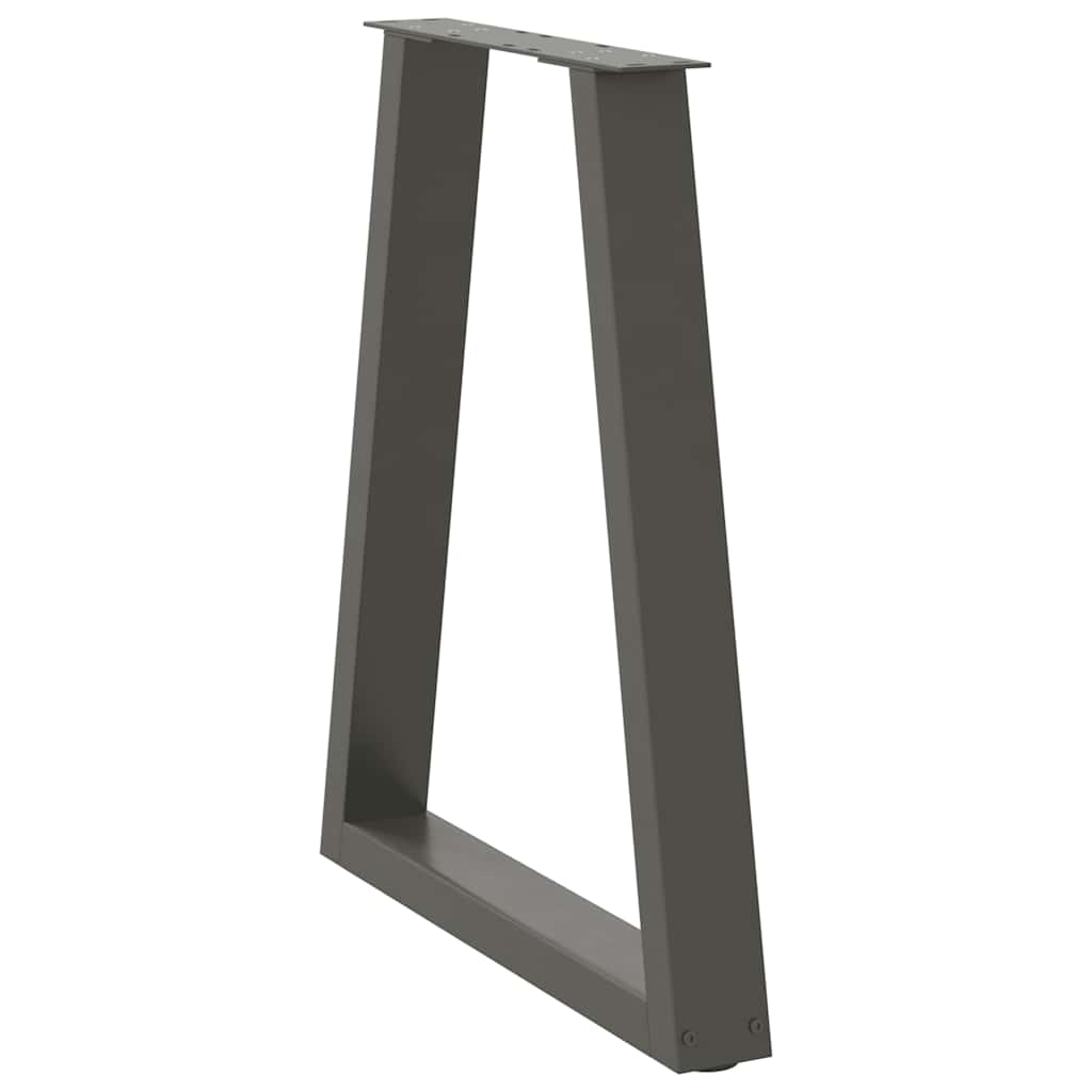 vidaXL Nogi do stołu jadalnego w kształcie litery V 2 szt. Antracyt 60x(72-73,3) cm Stal