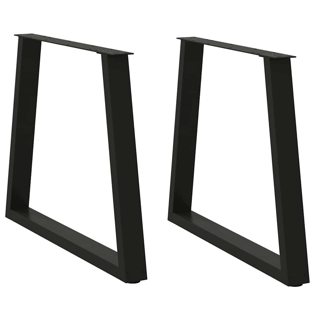 vidaXL Nogi do stołu jadalnego w kształcie litery V 2 szt. Czarne 70x(72-73,3) cm Stal