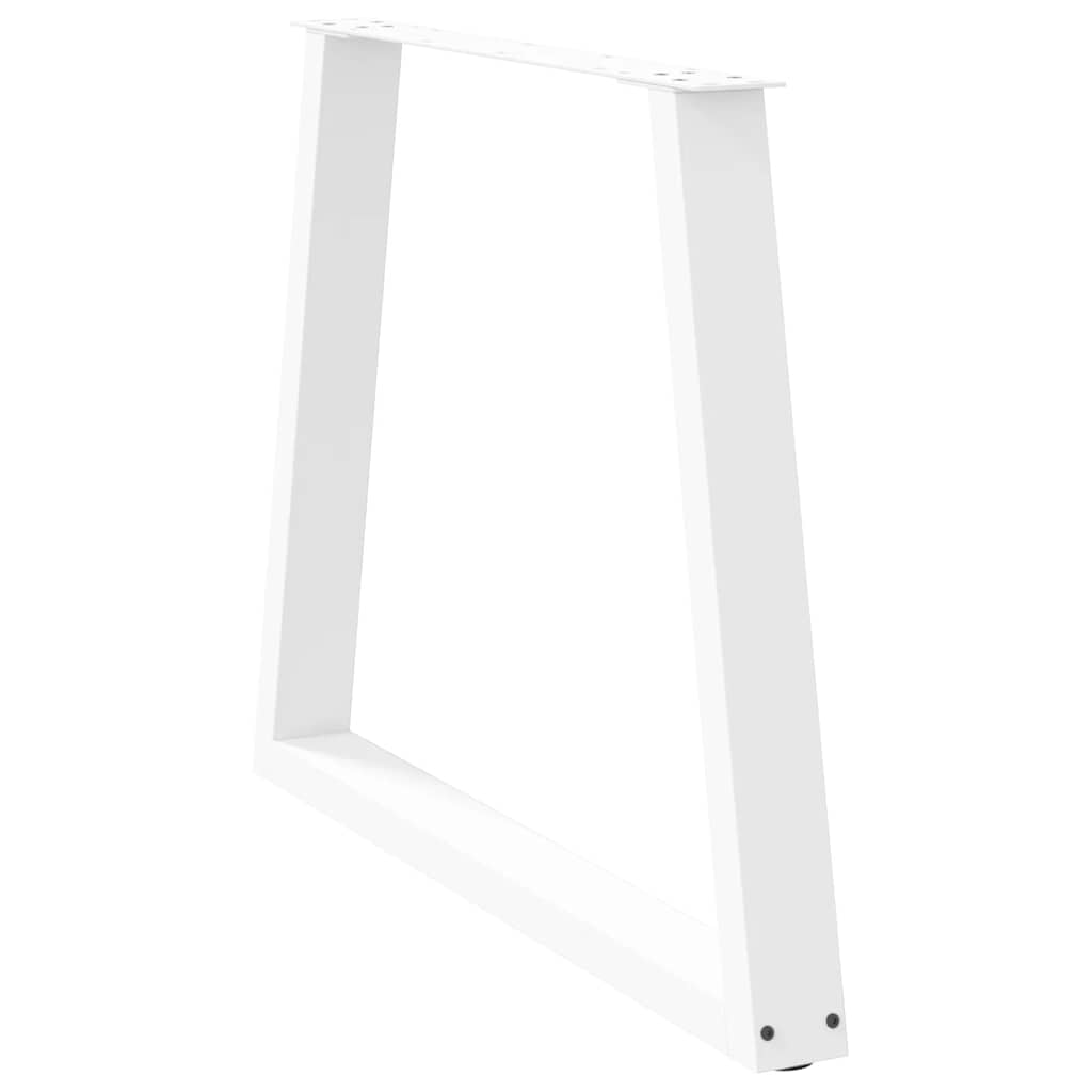 vidaXL Nogi do stołu jadalnego w kształcie litery V 2 szt. Białe 70x(72-73,3) cm Stal