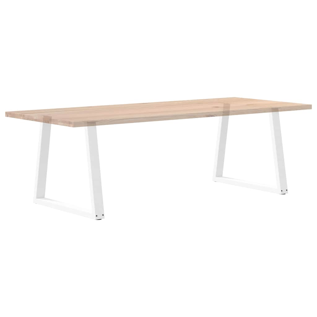 vidaXL Nogi do stołu jadalnego w kształcie litery V 2 szt. Białe 70x(72-73,3) cm Stal