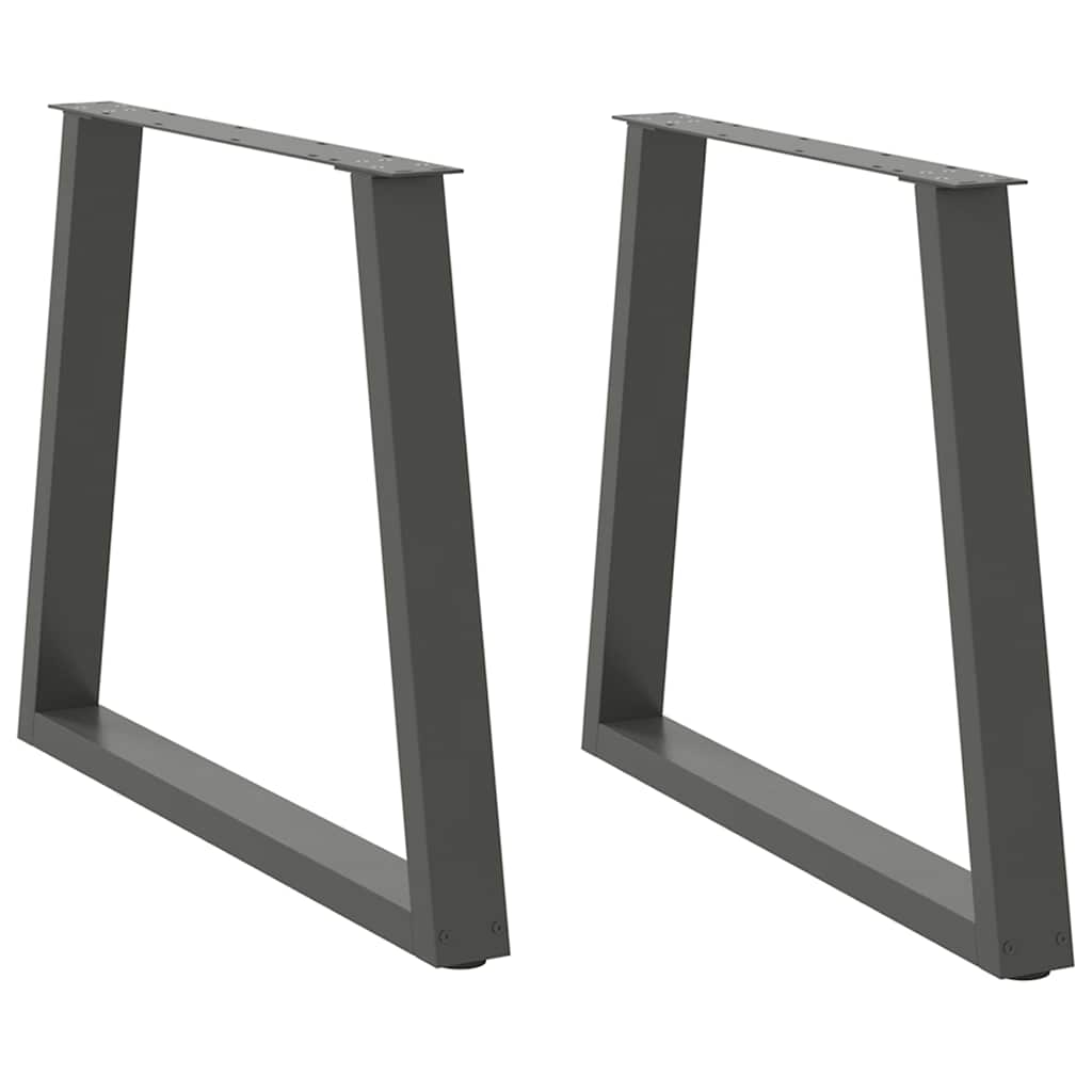 vidaXL Nogi do stołu jadalnego w kształcie litery V 2 szt. Antracyt 70x(72-73,3) cm Stal