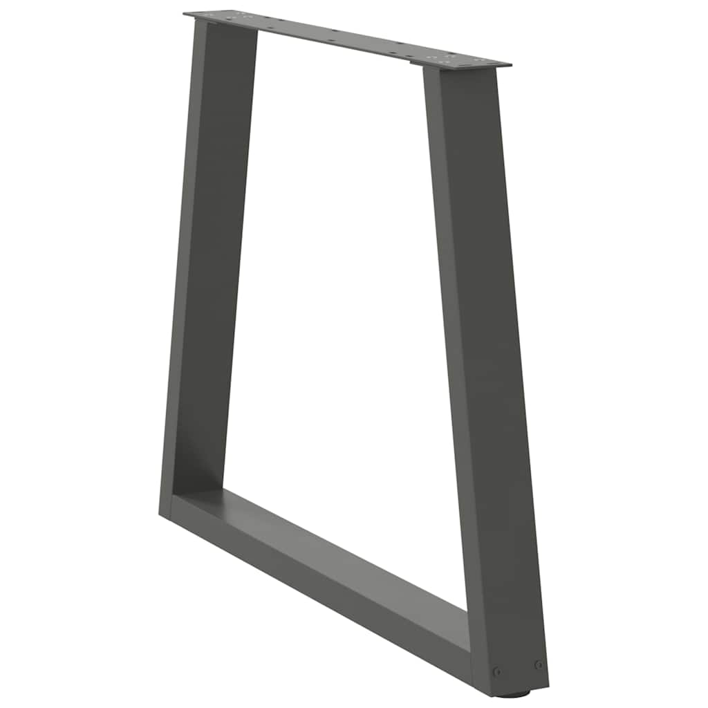 vidaXL Nogi do stołu jadalnego w kształcie litery V 2 szt. Antracyt 70x(72-73,3) cm Stal