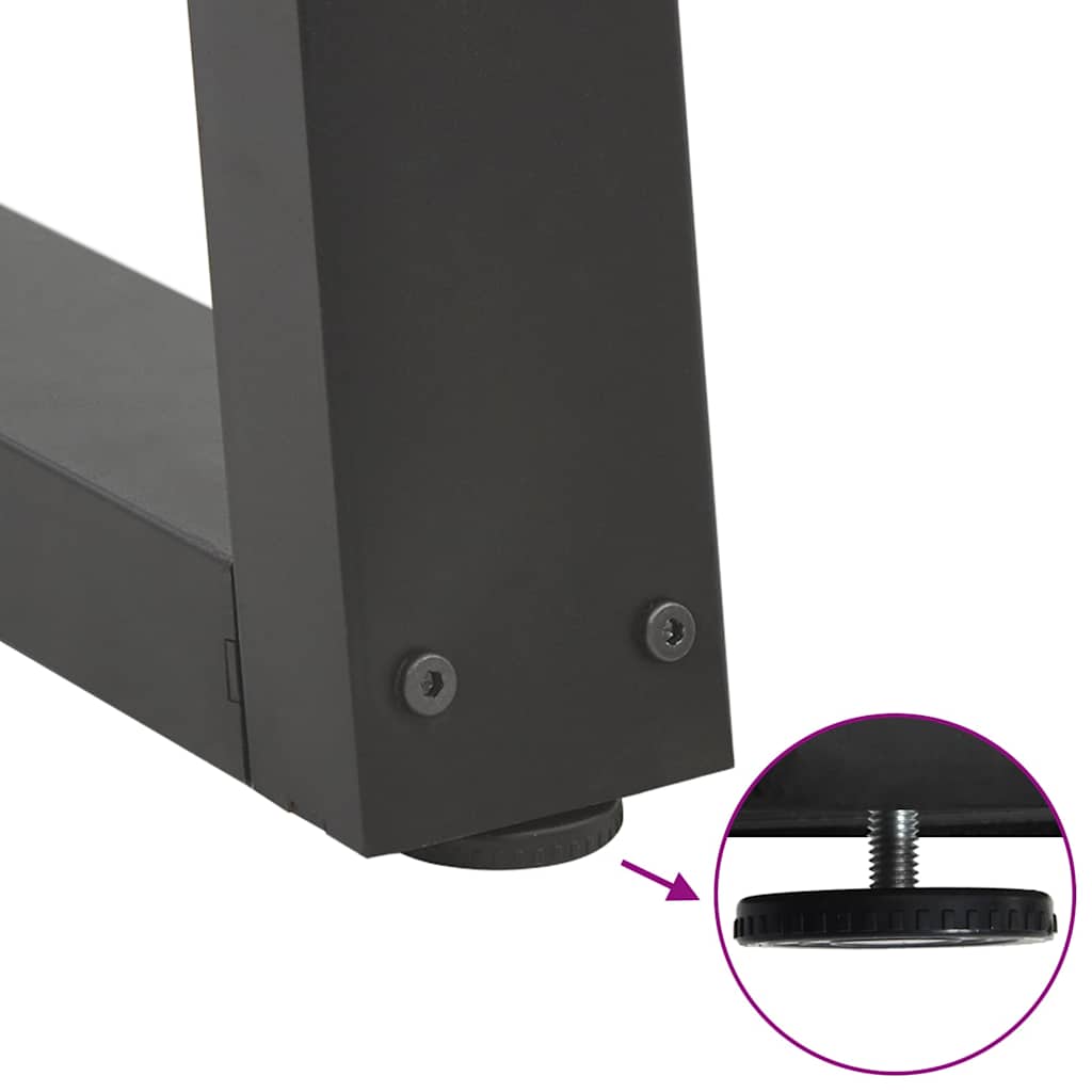 vidaXL Nogi do stołu jadalnego w kształcie litery V 2 szt. Antracyt 70x(72-73,3) cm Stal