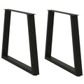 vidaXL Nogi do stołu jadalnego w kształcie litery V 2 szt. Czarne 80x(72-73,3) cm Stal