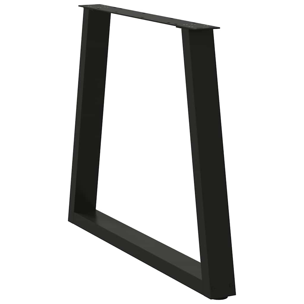 vidaXL Nogi do stołu jadalnego w kształcie litery V 2 szt. Czarne 80x(72-73,3) cm Stal