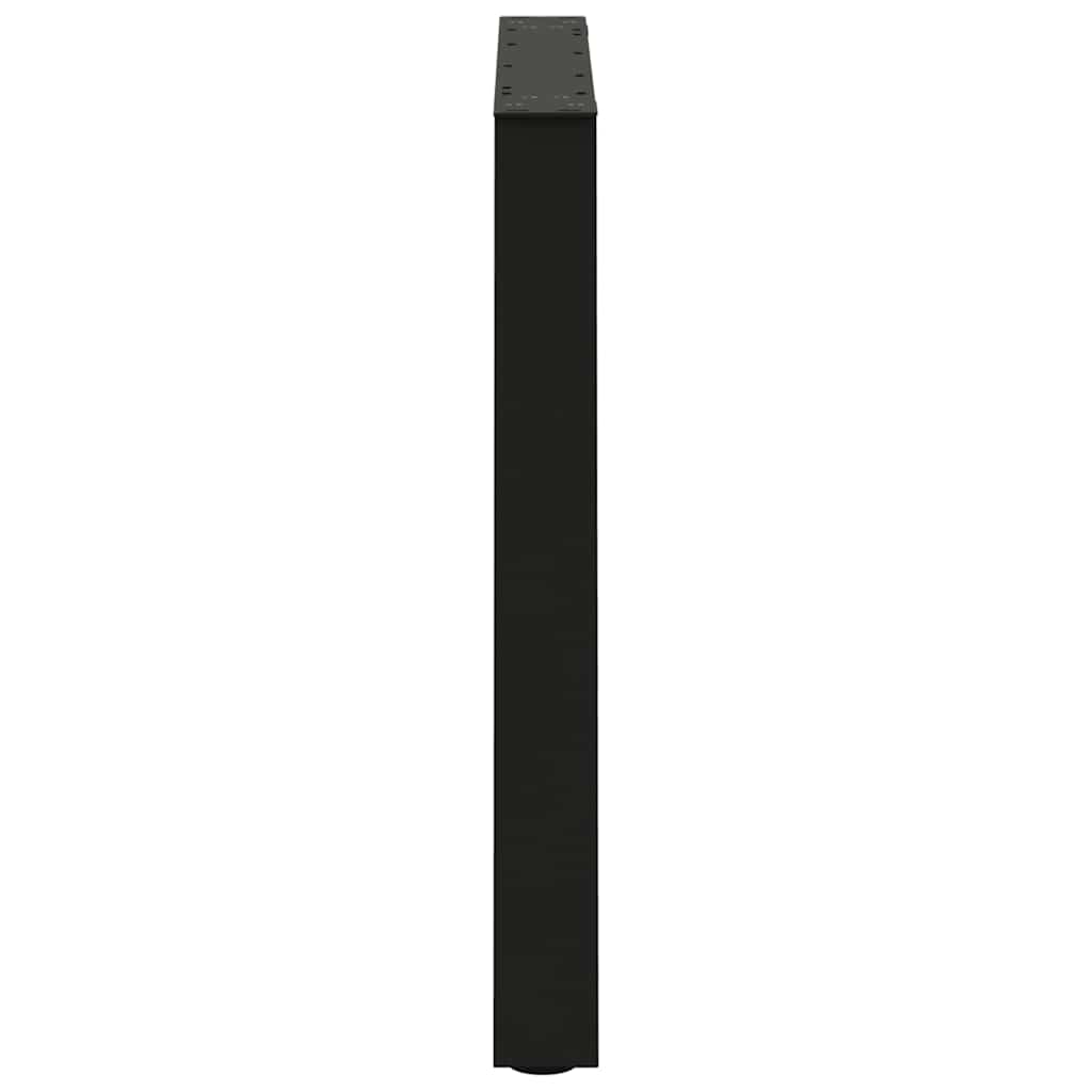 vidaXL Nogi do stołu jadalnego w kształcie litery V 2 szt. Czarne 80x(72-73,3) cm Stal