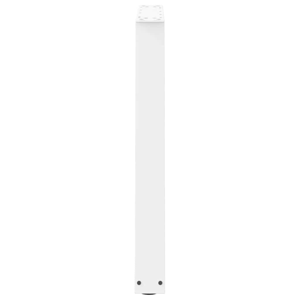vidaXL Nogi do stołu jadalnego w kształcie litery V 2 szt. Białe 80x(72-73,3) cm Stal