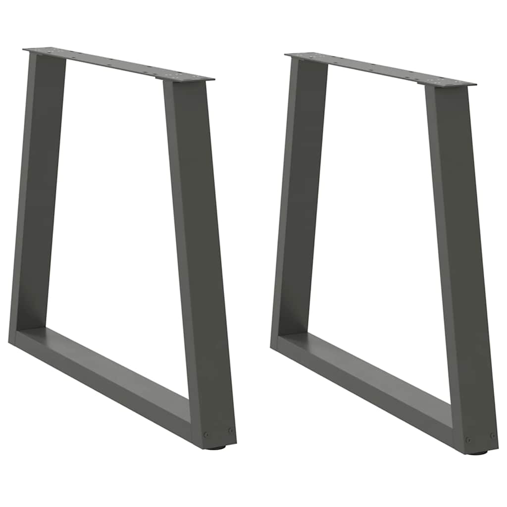 vidaXL Nogi do stołu jadalnego w kształcie litery V 2 szt. Antracyt 80x(72-73,3) cm Stal