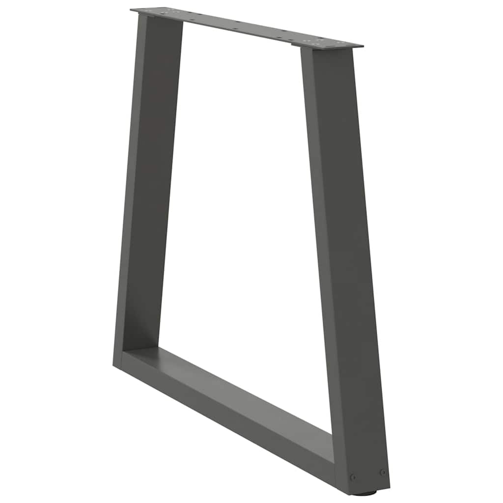 vidaXL Nogi do stołu jadalnego w kształcie litery V 2 szt. Antracyt 80x(72-73,3) cm Stal