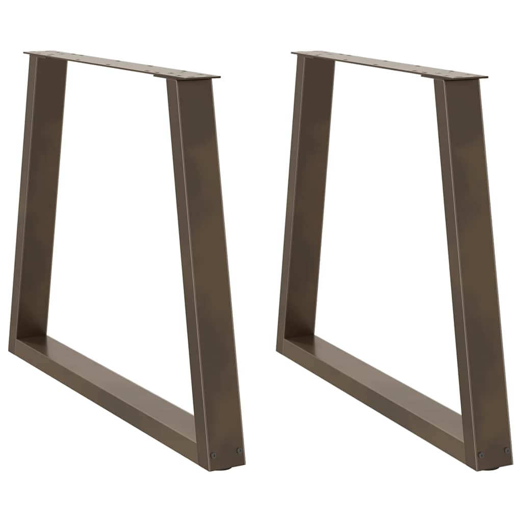 vidaXL Nogi do stołu jadalnego w kształcie litery V 2 szt. Naturalna stal 80x(72-73,3) cm Stal