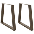vidaXL Nogi do stołu jadalnego w kształcie litery V 2 szt. Naturalna stal 80x(72-73,3) cm Stal