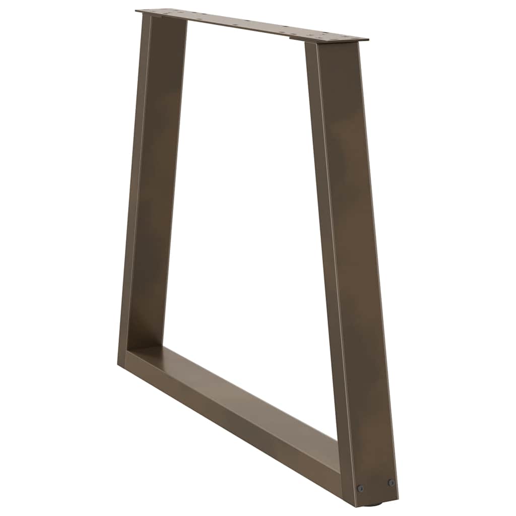vidaXL Nogi do stołu jadalnego w kształcie litery V 2 szt. Naturalna stal 80x(72-73,3) cm Stal