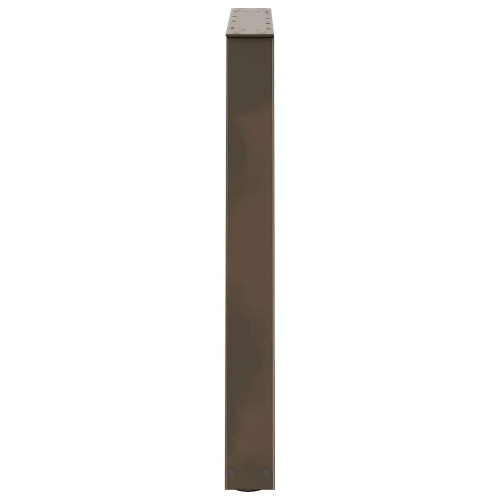 vidaXL Nogi do stołu jadalnego w kształcie litery V 2 szt. Naturalna stal 80x(72-73,3) cm Stal