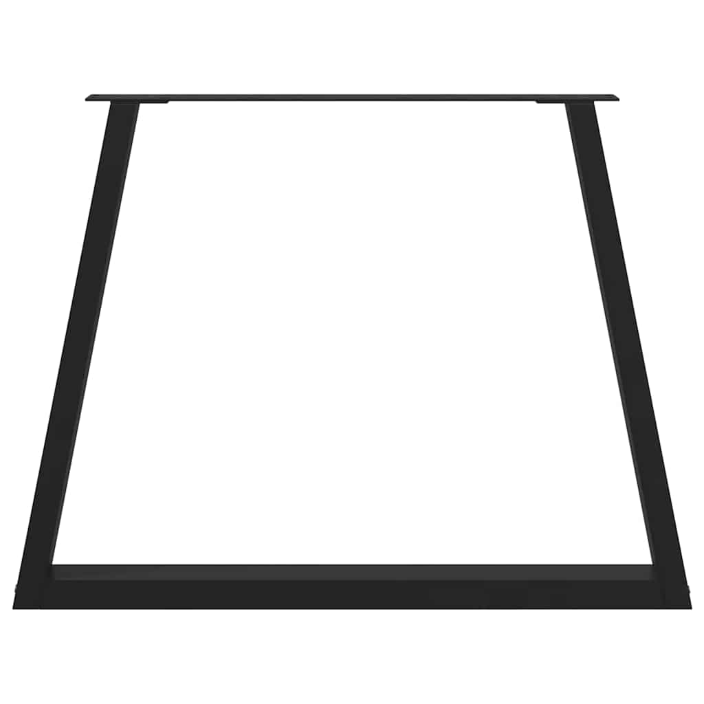 vidaXL Nogi do stołu jadalnego w kształcie litery V 2 szt. Czarne 90x(72-73,3) cm Stal