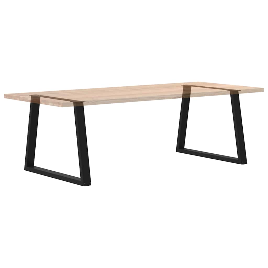 vidaXL Nogi do stołu jadalnego w kształcie litery V 2 szt. Czarne 90x(72-73,3) cm Stal